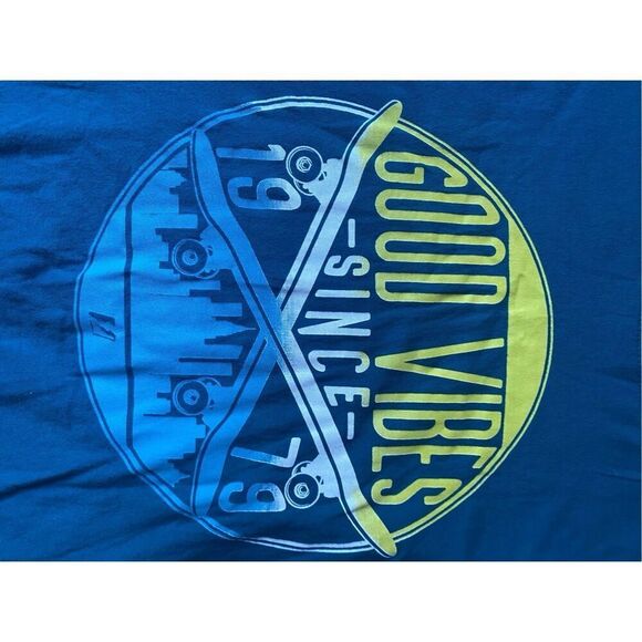 Y2K Amplify long sleeve GOOD VIBES T-shirt 00s LARGE - Picture 4 of 7